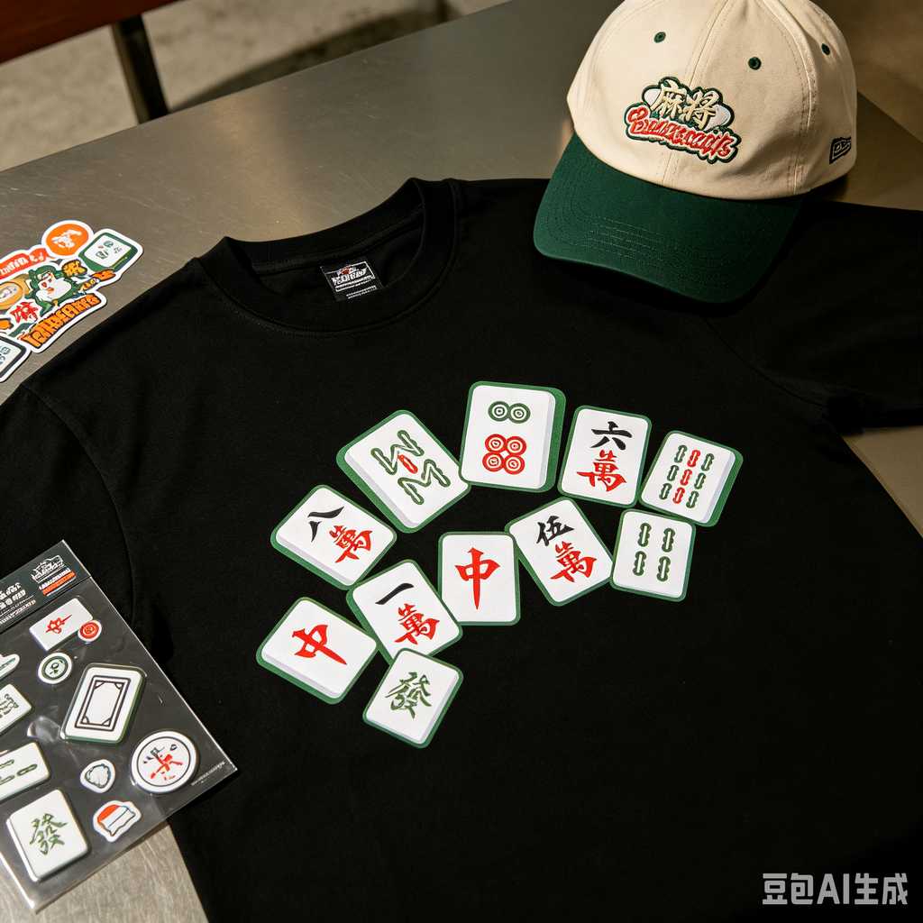 floral design mahjong set